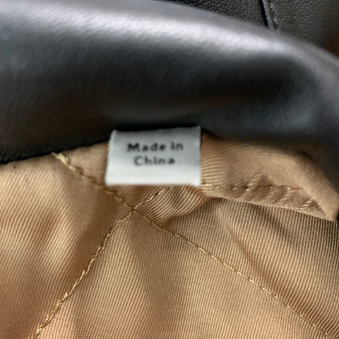 VINCE Chaqueta Piel Cordero Negra Talla S