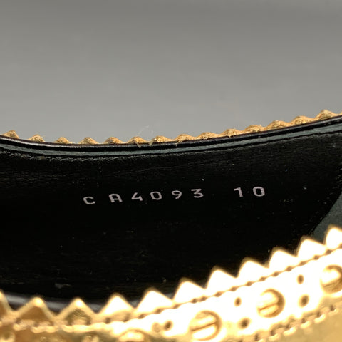 DOLCE & GABBANA Size 11 Gold Metallic Leather Lace Up Shoes