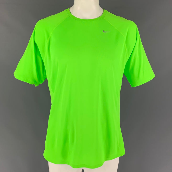 NIKE Taille XL T-shirt Dri-Fit à col rond en polyester vert