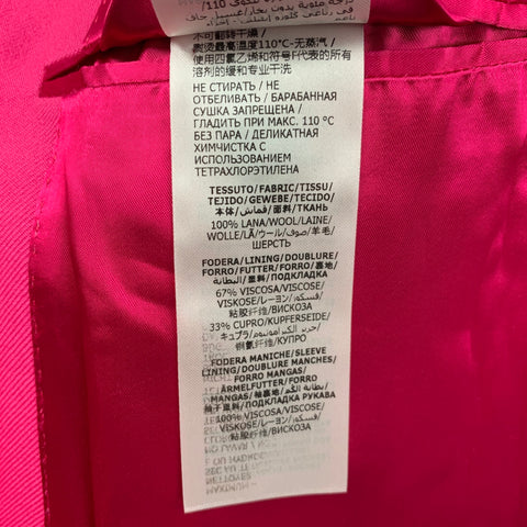 ALEXANDER MCQUEEN Size 36 Pink Wool Peak Lapel Asymmetric Suit