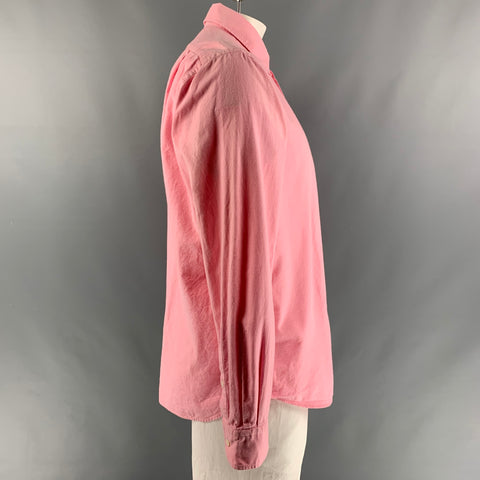RALPH LAUREN Size L Pink Cotton & Cashmere Long Sleeve Shirt