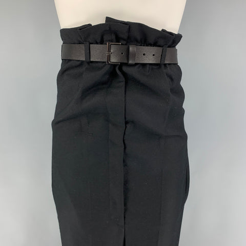VIKTOR & ROLF Size 2 Black Wool High Waisted Dress Pants