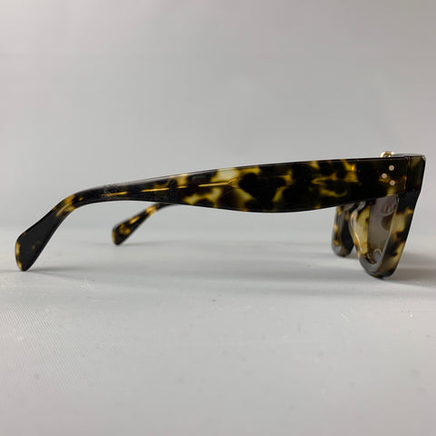 CELINE Brown Tortoiseshell Acetate Sqaure Sunglasses