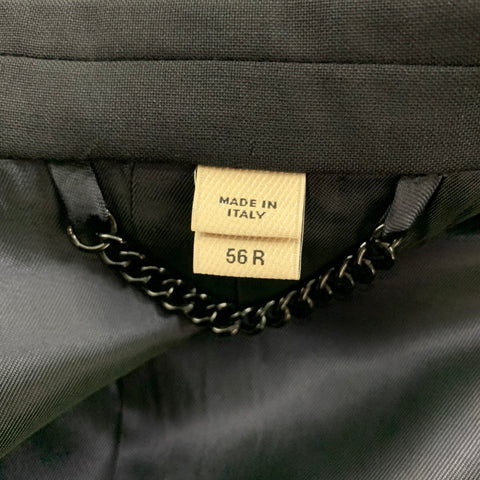BURBERRY LONDON Size 46 Navy Wool Notch Lapel Suit
