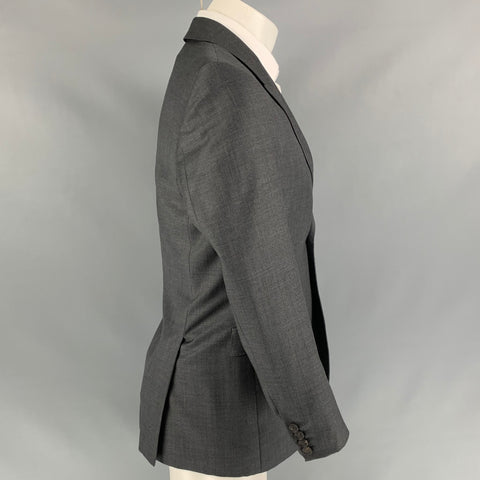 BURBERRY PRORSUM Size 36 Slate Grey Wool Peak Lapel Sport Coat