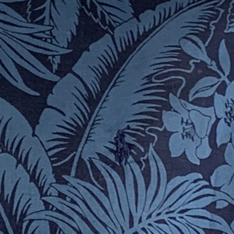 RALPH LAUREN Size L Navy Blue Floral Cotton Classic Short Sleeve Shirt