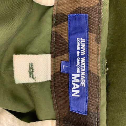 JUNYA WATANABE Size L Olive Cotton Nylon Drop-Crotch Cargo Pants