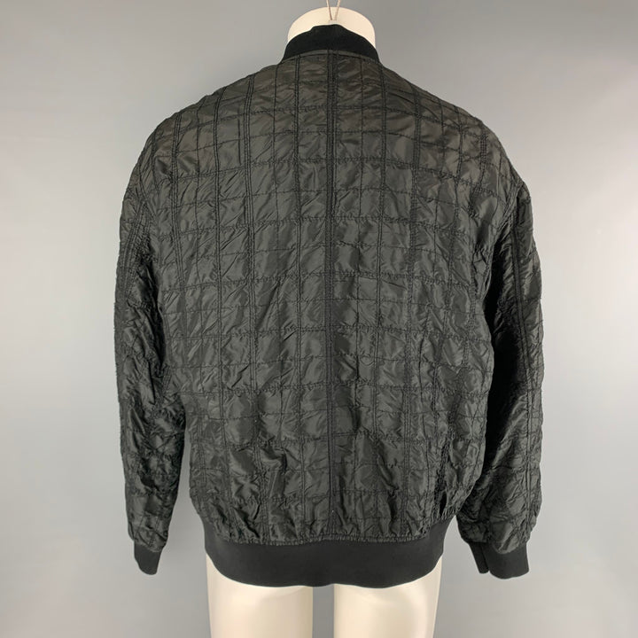 3.1 PHILLIP LIM Chest Size M Black Quilted Silk Windbreaker Jacket