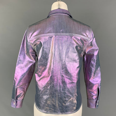 LEVI'S MADE & CRAFTED Size M Purple Iridescent Snaps Shirt