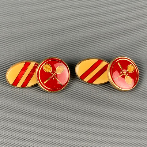 Boutons de manchette gravés en or rouge NO BRAND