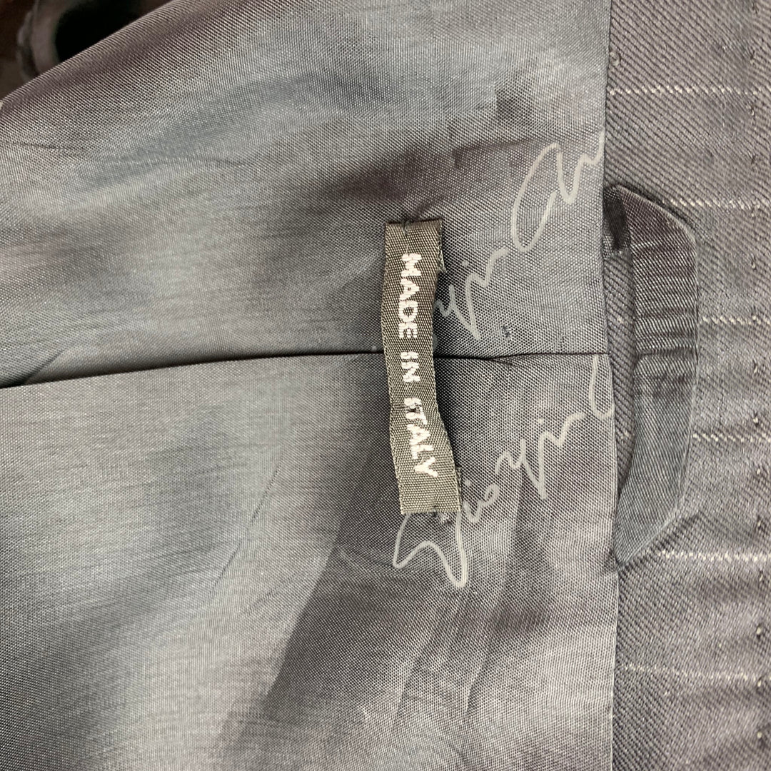 GIORGIO ARMANI Size 36 Regular Navy Chalkstripe Wool Sport Coat
