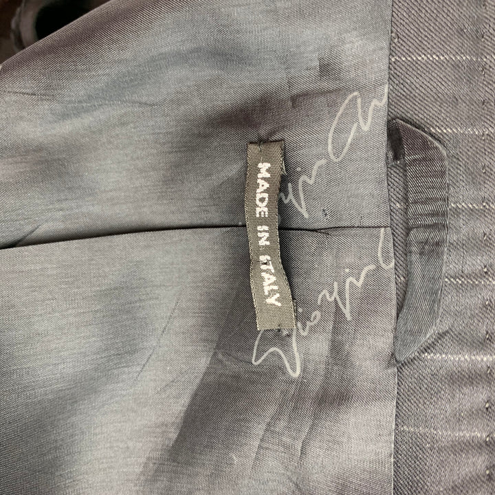 GIORGIO ARMANI Size 36 Regular Navy Chalkstripe Wool Sport Coat
