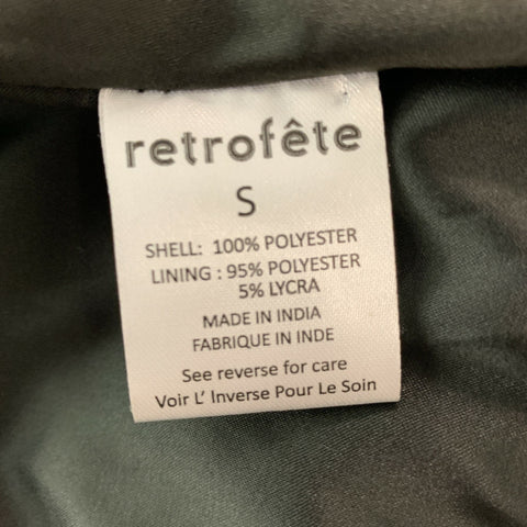 RETROFETE Taille S Robe droite perlée en polyester noir