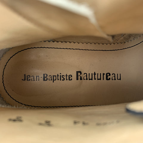 JEAN-BAPTISTE RAUTUREAU  Size 11 Black Leather Belt Straps Ankle Boots