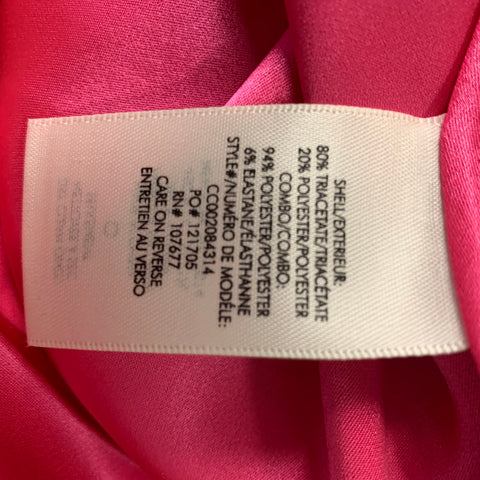 ALICE + OLIVIA Size L Pink Triacetate Blend Solid A-Line Skirt