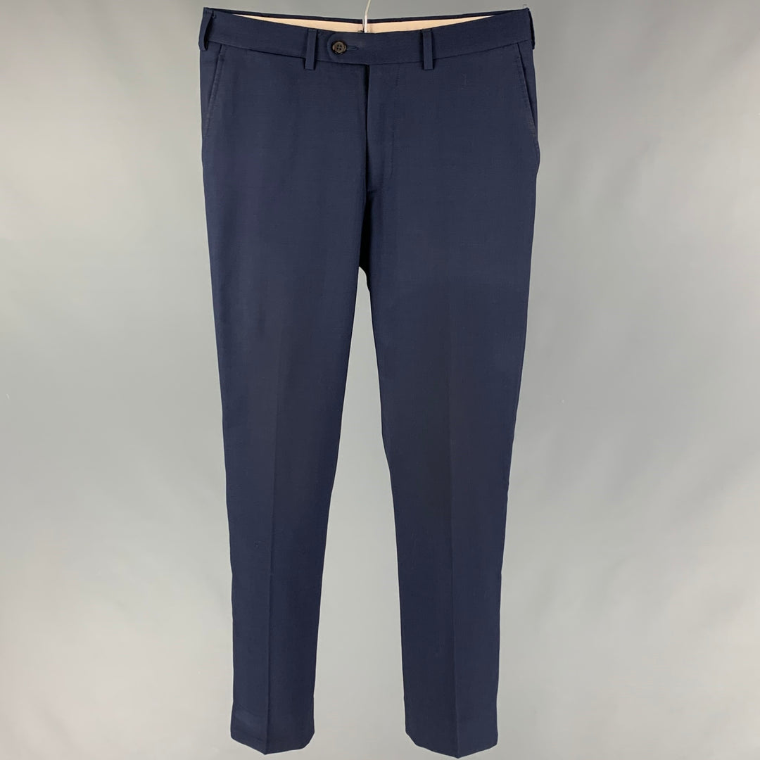 SUIT SUPPLY Size 28 Navy Wool Flat Front Dress Pants