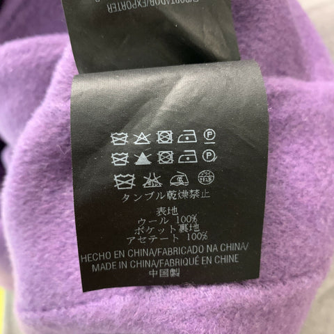 CAROLINA HERRERA Talla 4 Vestido con cinturón jaspeado de lana violeta gris