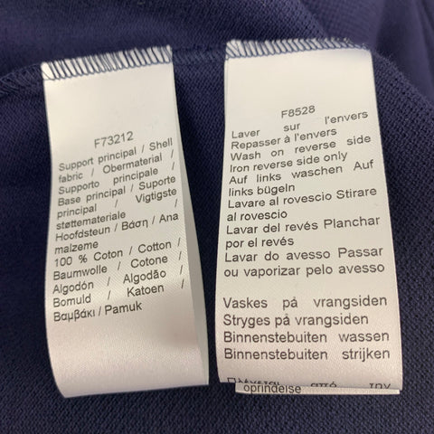 LACOSTE Size XL Navy Cotton Buttoned Polo