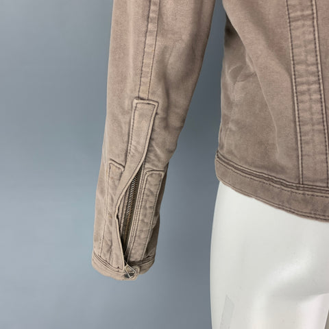DSQUARED2 Talla 40 Chaqueta Moleskin con cremallera color topo