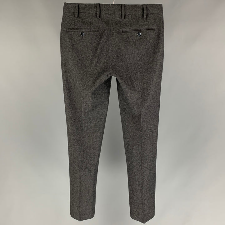 GERMANO Size 28 Grey Heather Wool Dress Pants