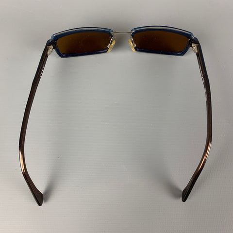 ALAIN MIKLI Blue Brown Acetate Prescription Sunglasses