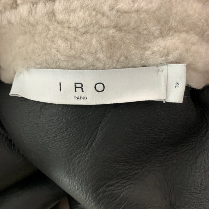 IRO Size L Grey Black Shearling Oversized Jacket