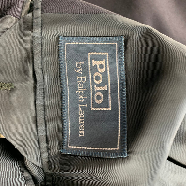 POLO by RALPH LAUREN Size 42 Long Navy Wool Notch Lapel Suit