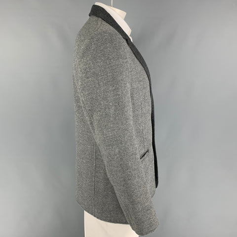 COLECCIÓN CALVIN KLEIN Talla 42 Abrigo deportivo de lana gris carbón