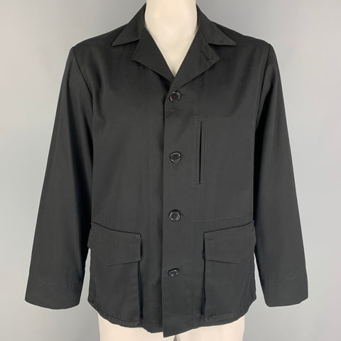 HAKUI Size L Black Cotton Polyester Jacket