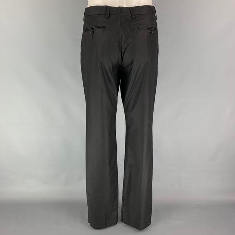 CALVIN KLEIN COLLECTION Taille 38 Costume à revers cranté en laine noire