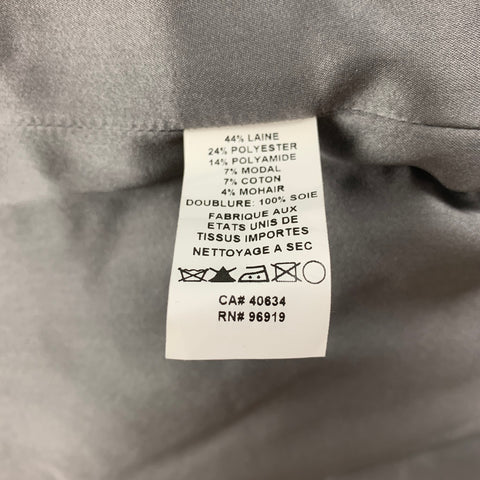 MARC JACOBS Talla 0 Chaqueta corta de mezcla de lana metalizada plateada y gris