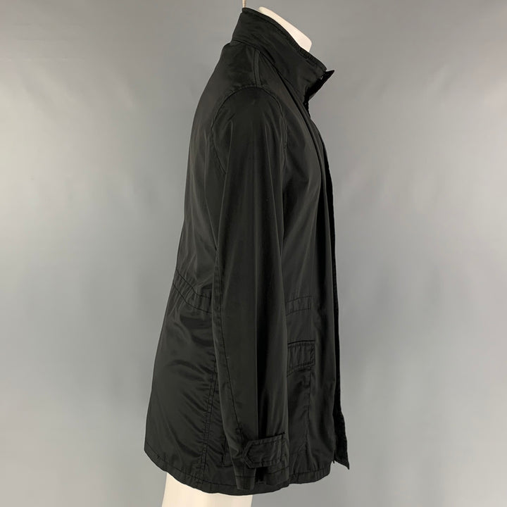 ARMANI COLLEZIONI Size 40 Black Polyester Windbreaker Jacket