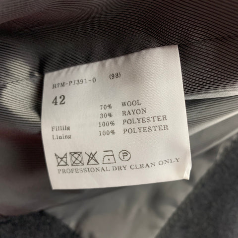 HANII Size 6 Grey Charcoal Wool Rayon Zip Up Jacket