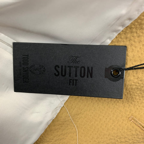 TODD SNYDER Size 40 Mustard Seersucker Cotton Sport Coat