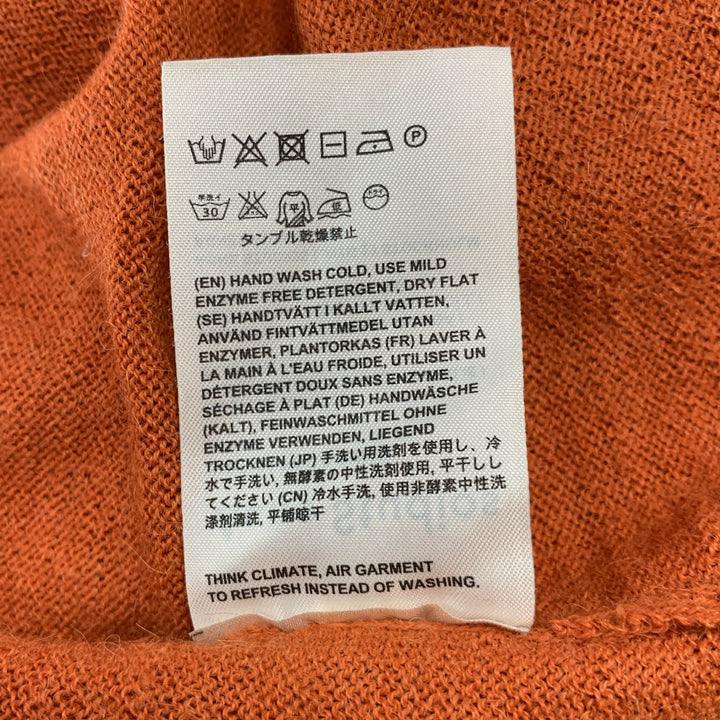 ACNE STUDIOS Size S Orange Alpaca  Wool Turtleneck Pullover