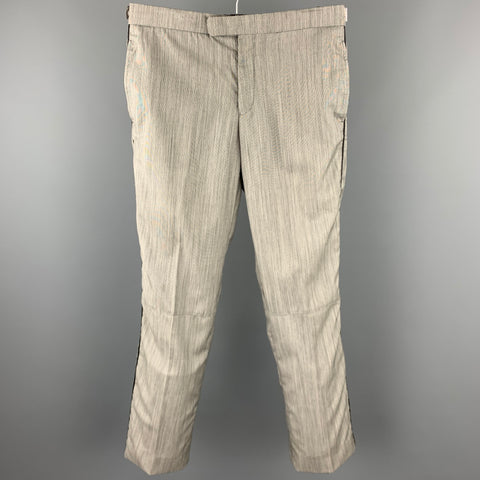 ALLESANDRO DELL' ACQUA Size 34 Grey Lana Wool Dress Pants