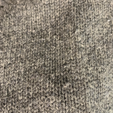ONASSIS Size S Grey Wool Shawl Collar Sweater