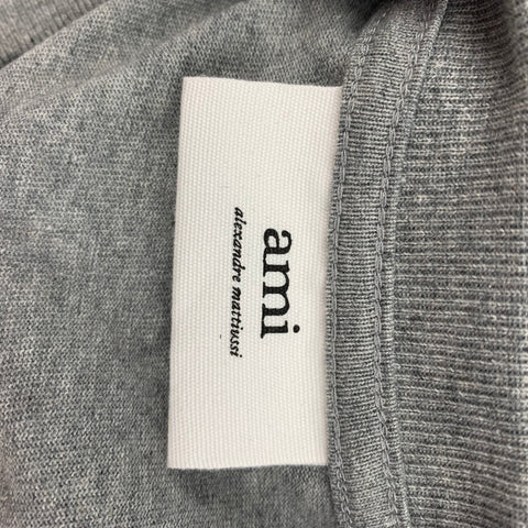 AMI by ALEXANDRE MATTIUSSI Size XXS Grey Embroidery Cotton T-shirt