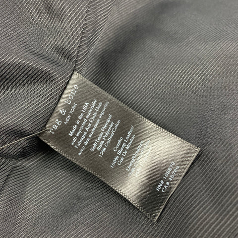RAG & BONE Size XS Blue Tan Cotton Polyester Double Breasted Coat