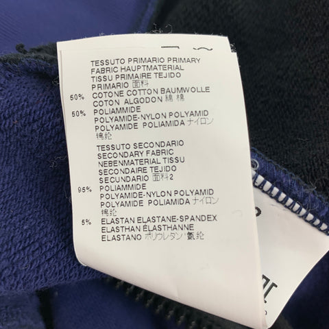 MAISON MARGIELA Size 42 Black & Blue Color Block Cotton / Nylon Zip Up Sweatshirt