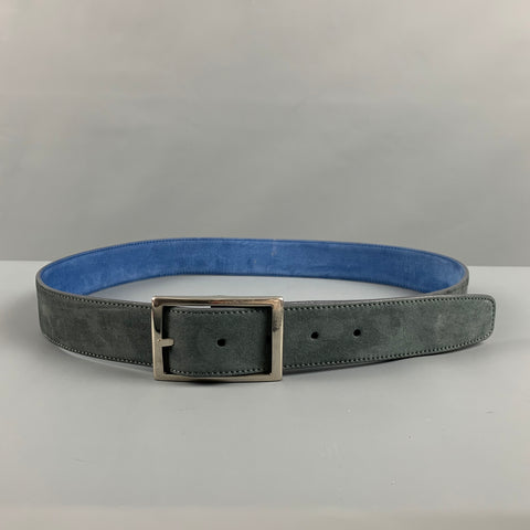 SIMONNOT GODARD Size 37 Grey Blue Suede Belt