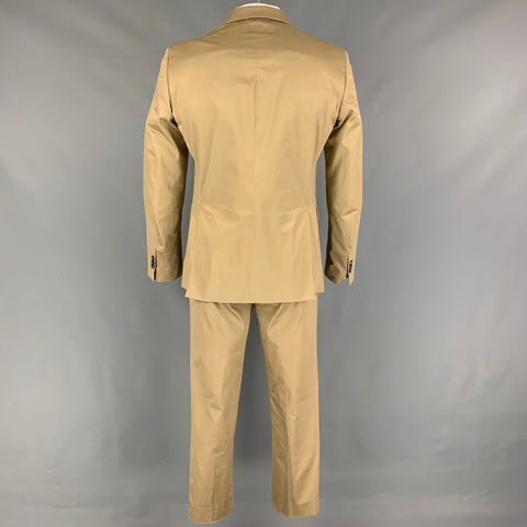 DSQUARED2 MANCHESTER Size 42 Khaki Cotton Notch Lapel Suit