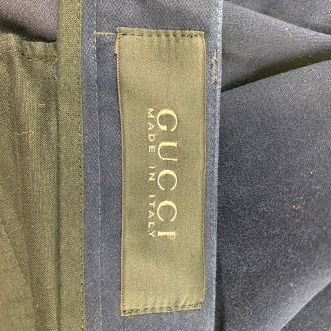 GUCCI Size 34 Blue Cotton Blend Casual Pants