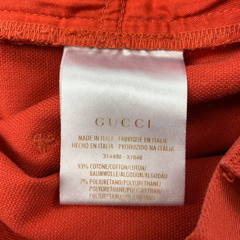 GUCCI Size 32 Orange Cotton / Polyamide Straight Jeans