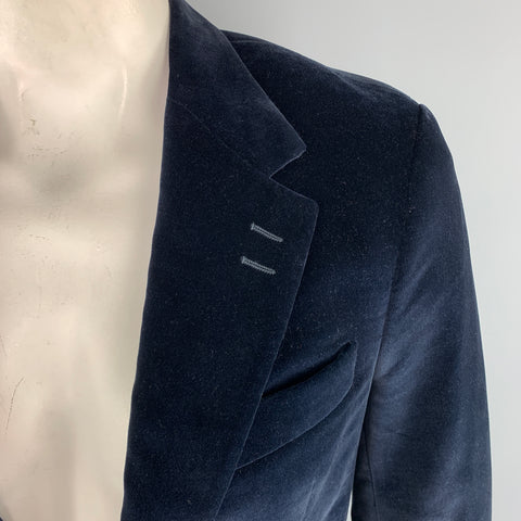 PAUL SMITH The Westbourne Size 42 Navy Velvet Notch Lapel Sport Coat