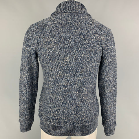 POLO by RALPH LAUREN Size S Blue Grey Knit Cotton Zip Up Sweater