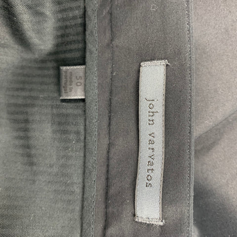 JOHN VARVATOS Size 34 Black Cotton Zip Up Casual Pants