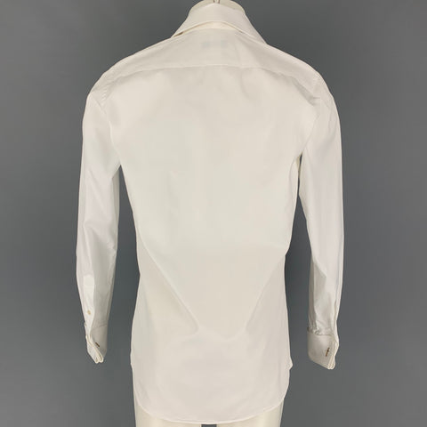 PHINEAS COLE Size XS White Cotton Tuxedo Long Sleeve Shirt
