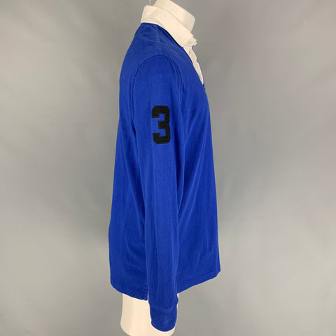 POLO by RALPH LAUREN Size M Blue Black White Embroidery Cotton Sweatshirt