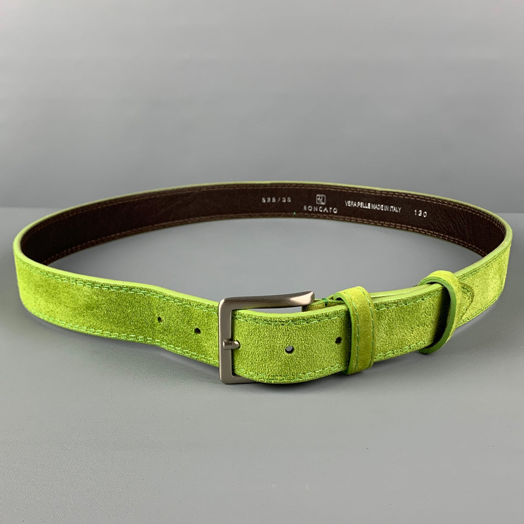 RONCATO Size 35 Green Suede Belt
